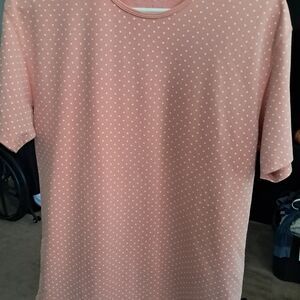 BYLT Basics Peach Polka Dot Short Sleeve Tee